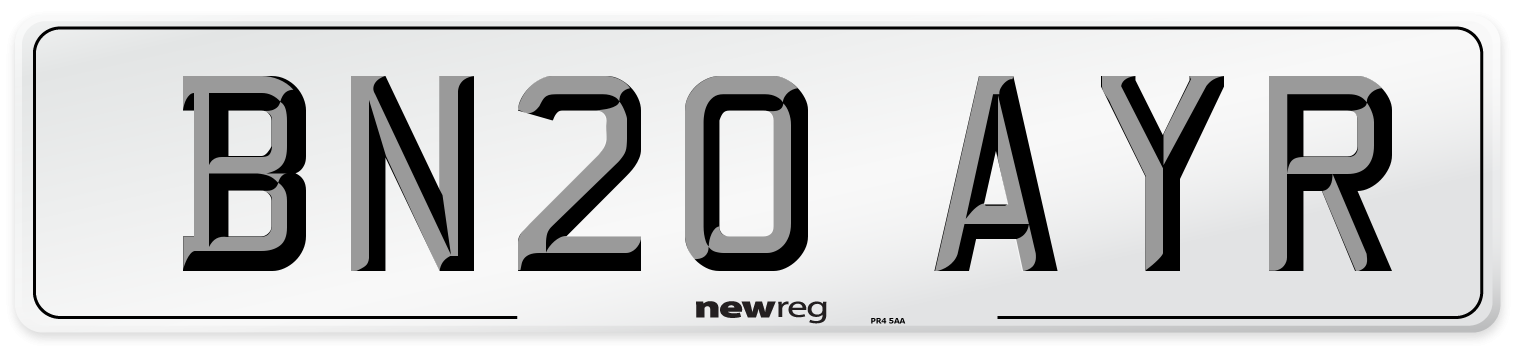 BN20 AYR Number Plate from New Reg